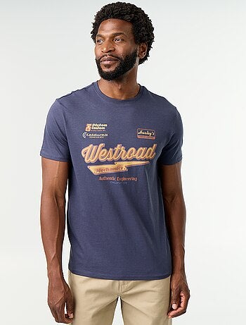 T-shirt imprimé fantaisie à manches courtes
