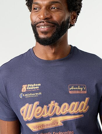 T-shirt imprimé fantaisie à manches courtes