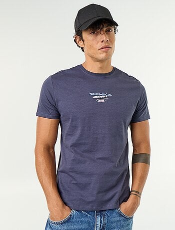 T-shirt imprimé fantaisie à manches courtes