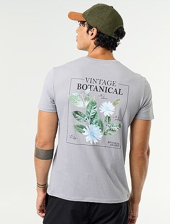 T-shirt imprimé fantaisie à manches courtes