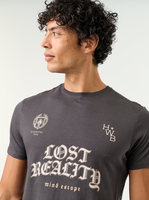 T-shirt imprimé fantaisie à manches courtes - Kiabi T-shirt imprimé fantaisie à manches courtes - Kiabi