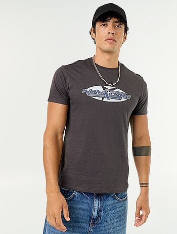 T-shirt imprimé fantaisie à manches courtes