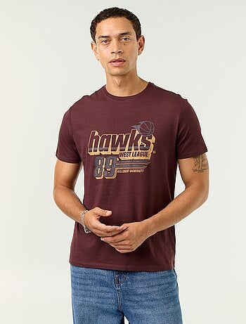 T-shirt imprimé fantaisie à manches courtes