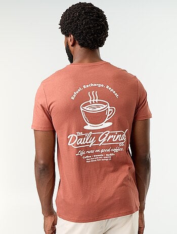 T-shirt imprimé fantaisie à manches courtes