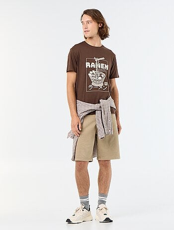 T-shirt imprimé fantaisie à manches courtes