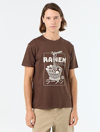 T-shirt imprimé fantaisie à manches courtes