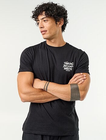 T-shirt imprimé fantaisie à manches courtes