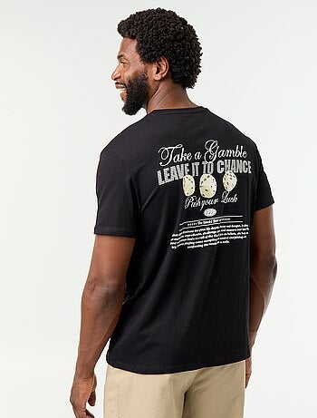 T-shirt imprimé fantaisie à manches courtes