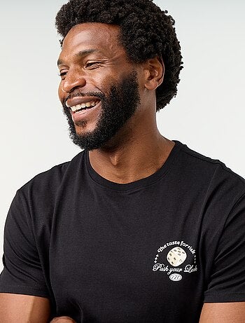 T-shirt imprimé fantaisie à manches courtes