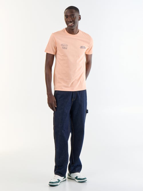 T-shirt imprimé fantaisie à manches courtes - Kiabi