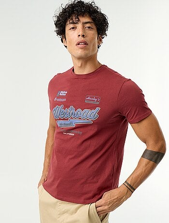 T-shirt imprimé fantaisie à manches courtes