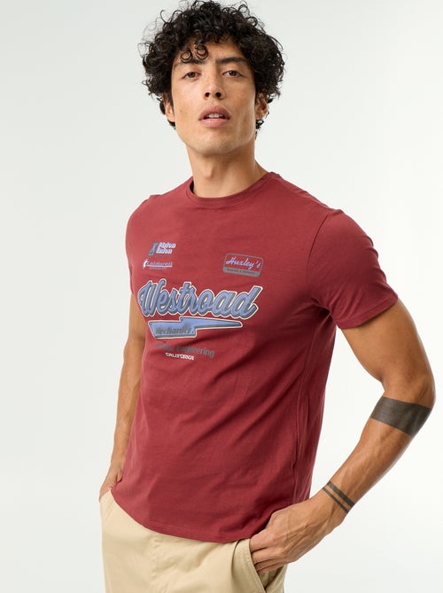 T-shirt imprimé fantaisie à manches courtes - Kiabi T-shirt imprimé fantaisie à manches courtes - Kiabi