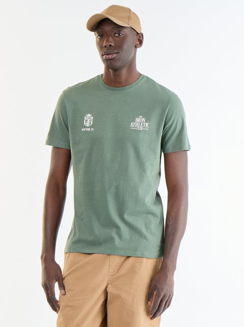 T-shirt imprimé fantaisie à manches courtes - Kiabi