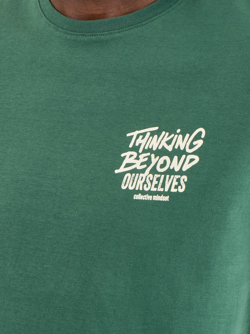 T-shirt imprimé fantaisie à manches courtes Vert - Kiabi