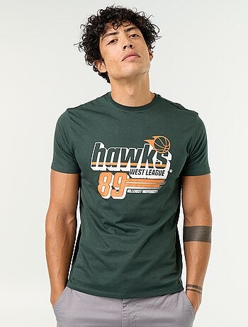 T-shirt imprimé fantaisie à manches courtes