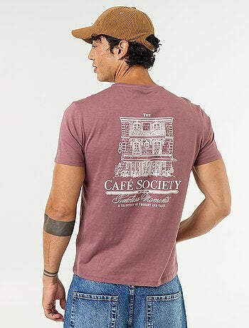 T-shirt imprimé fantaisie à manches courtes