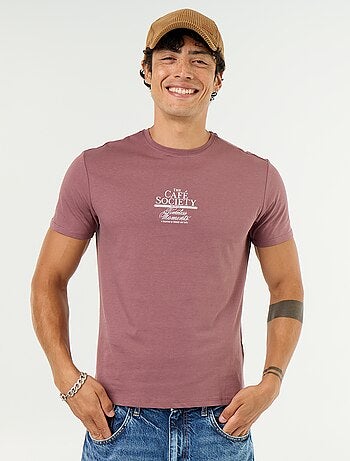 T-shirt imprimé fantaisie à manches courtes