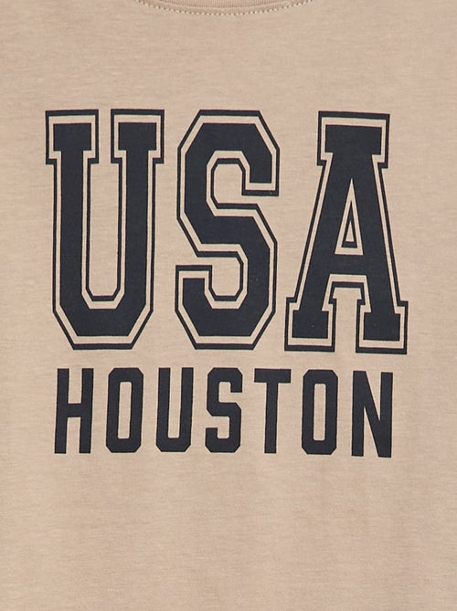 T-shirt imprimé fantaisie à manches longues - Kiabi