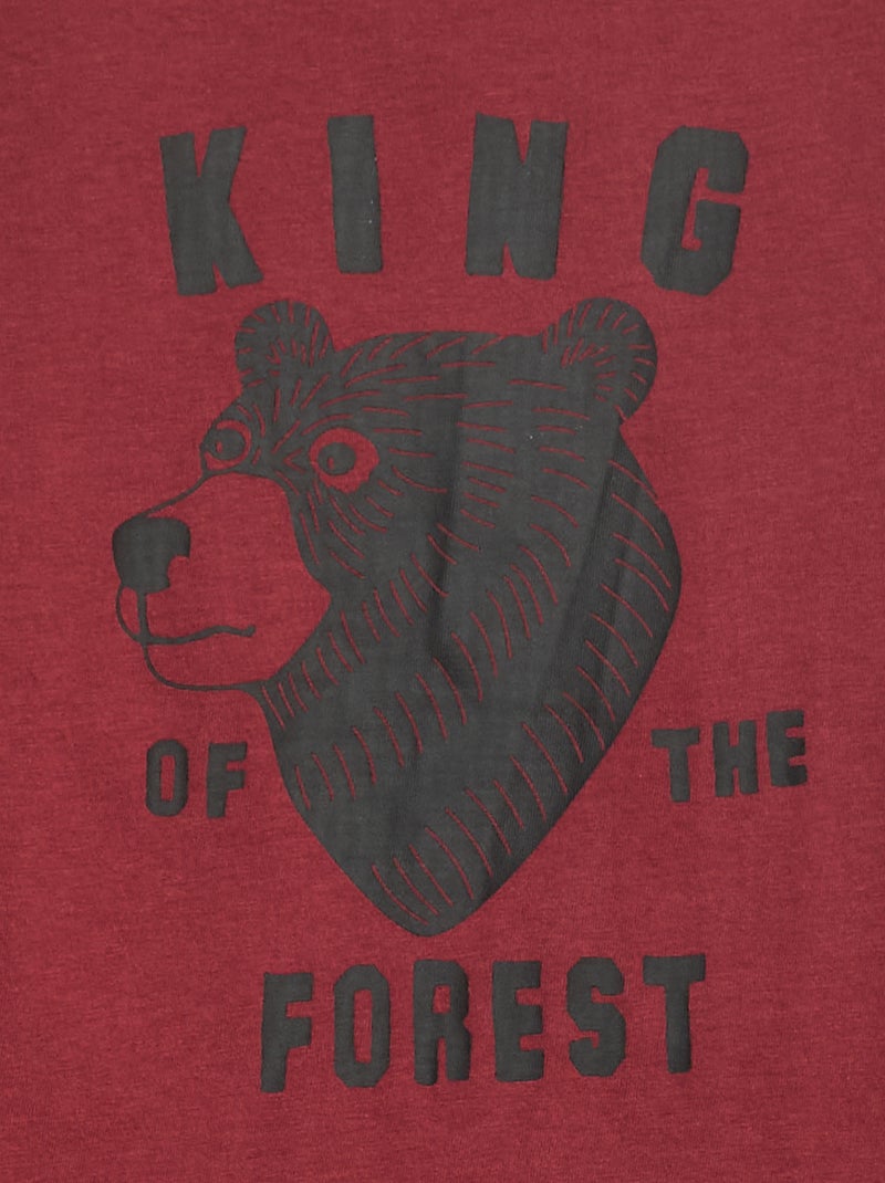 T-shirt imprimé fantaisie à manches longues Rouge - Kiabi