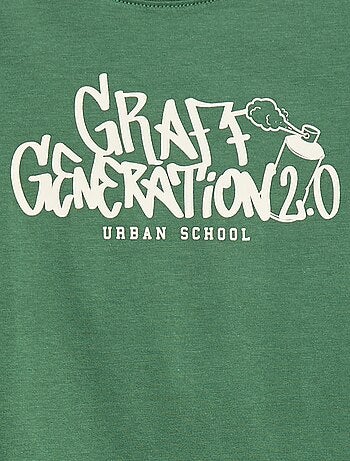 T-shirt imprimé fantaisie à manches longues