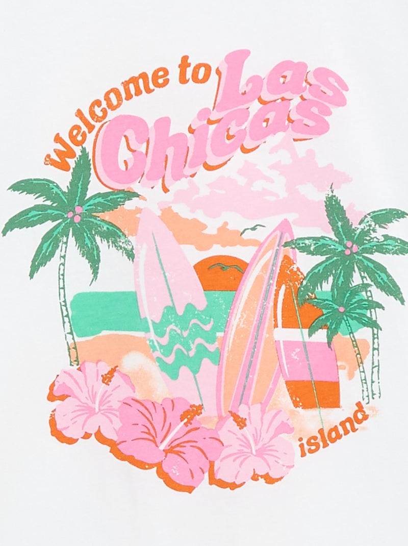 T-shirt imprimé fantaisie Blanc - Kiabi
