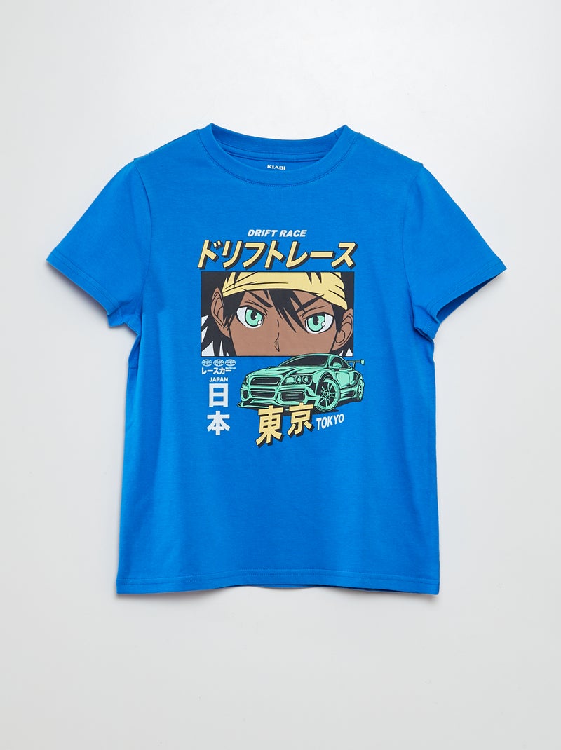 T-shirt imprimé fantaisie BLEU - Kiabi