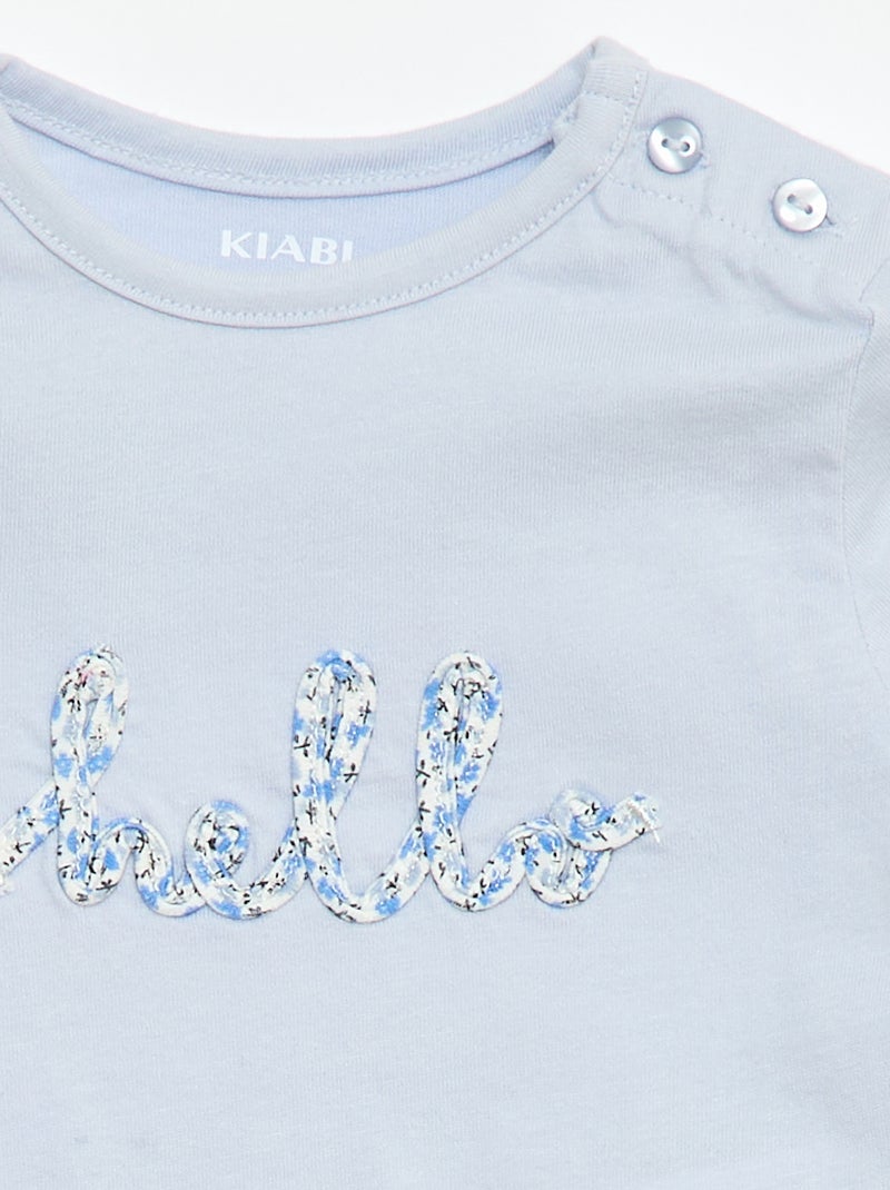 T-shirt imprimé fantaisie Bleu - Kiabi