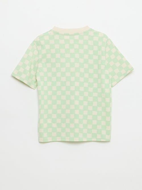 T-shirt imprimé fantaisie manches courtes - Kiabi