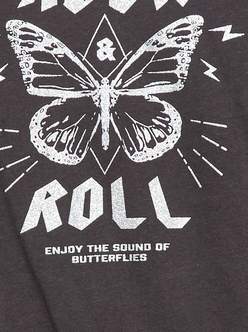 T-shirt imprimé fantaisie Noir - Kiabi
