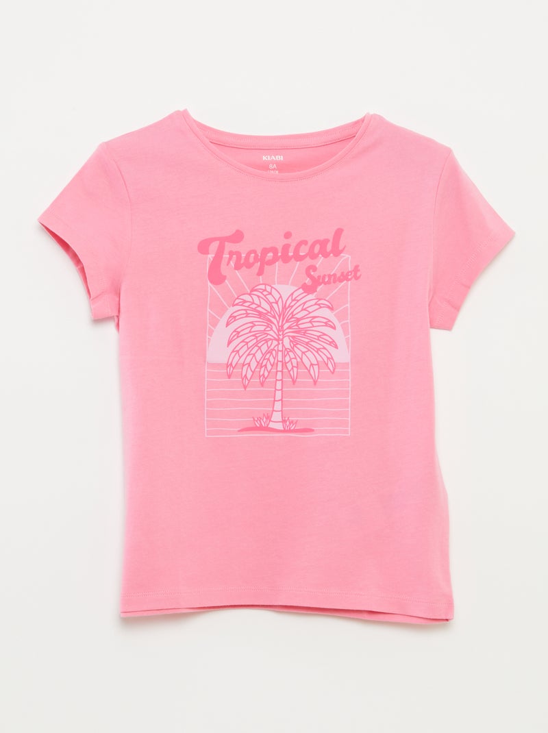 T-shirt imprimé fantaisie ROSE - Kiabi