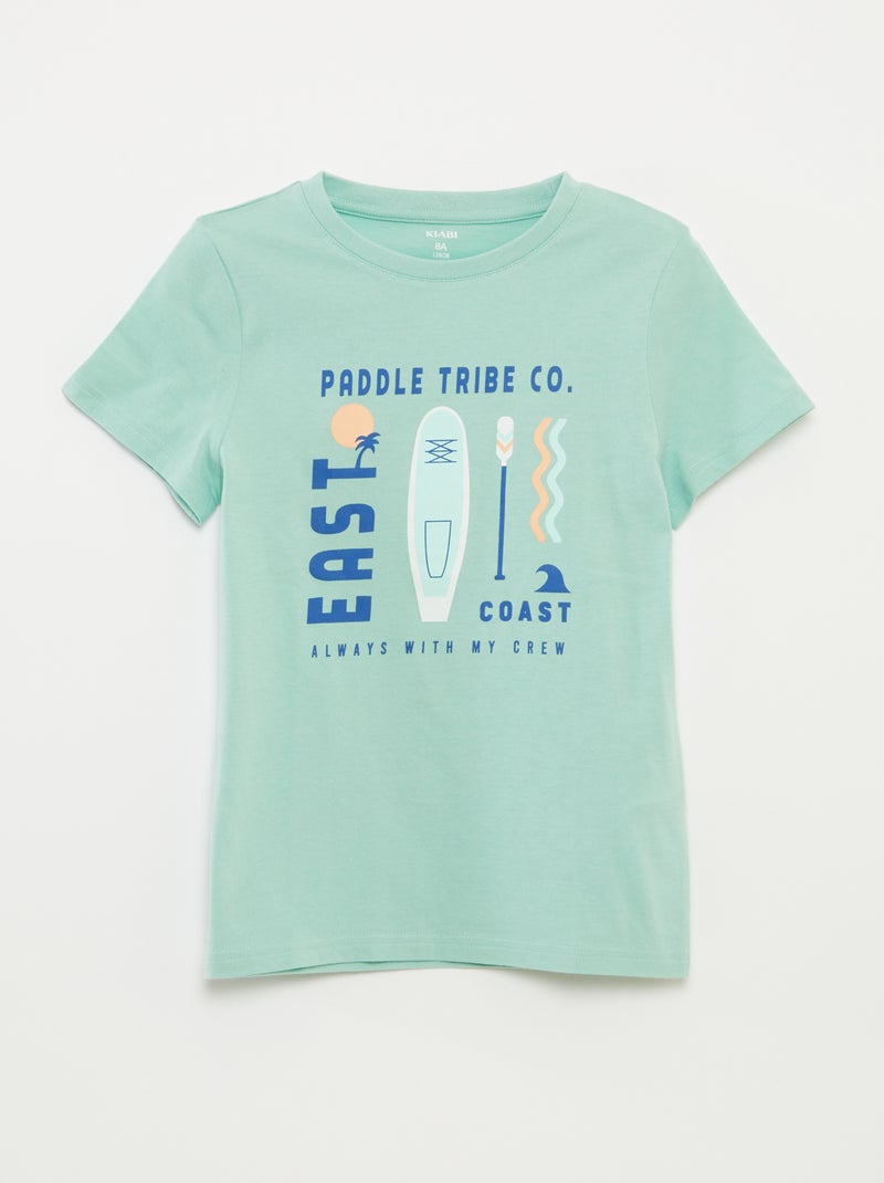 T-shirt imprimé fantaisie VERT - Kiabi