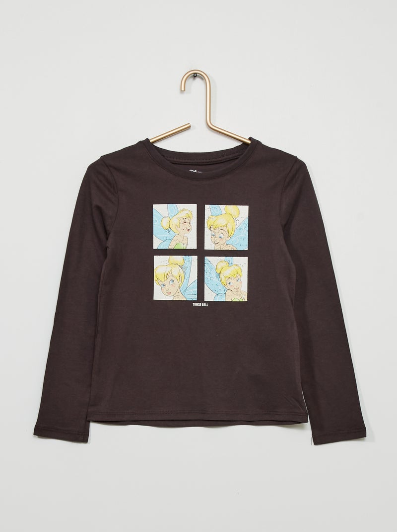 T-shirt imprimé 'Fée clochette' gris - Kiabi