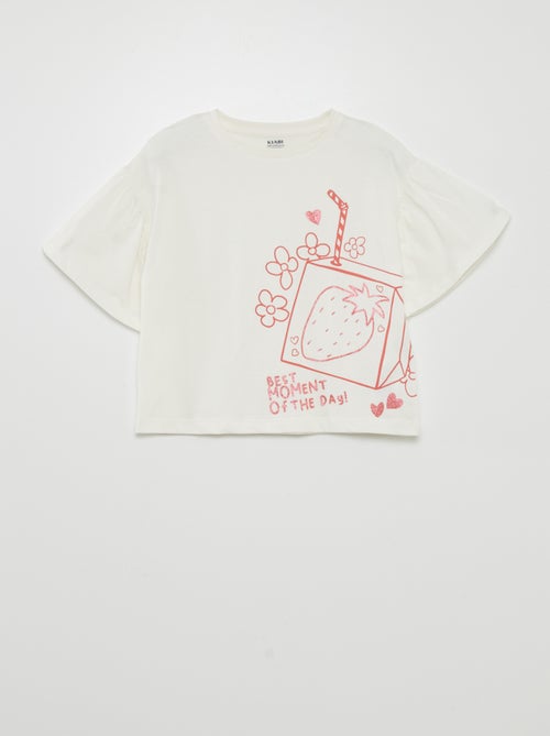 T-shirt imprimé 'fruits' manches courtes - Kiabi