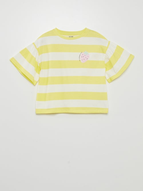 T-shirt imprimé 'fruits' manches courtes - Kiabi