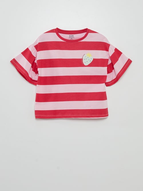 T-shirt imprimé 'fruits' manches courtes - Kiabi