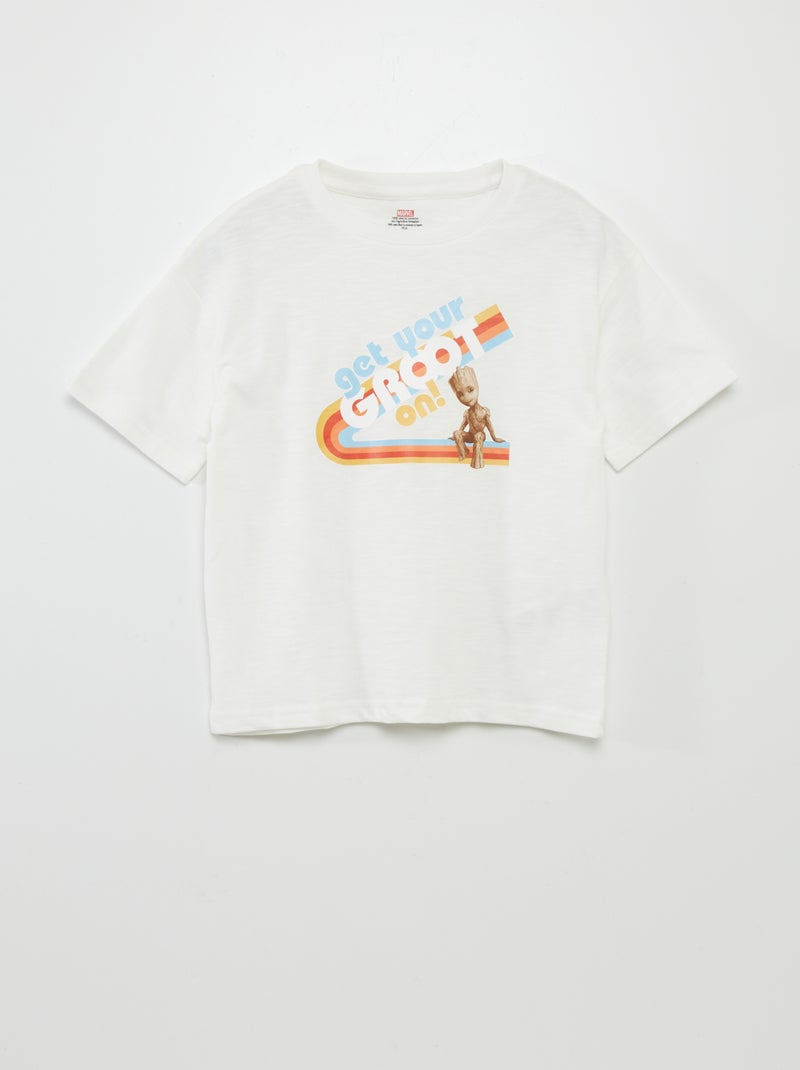 T-shirt imprimé 'Groot' Blanc - Kiabi