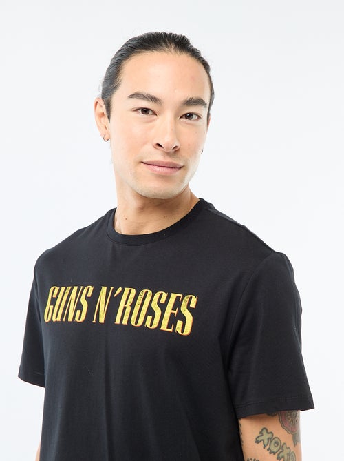 T-shirt imprimé 'Gun'n'roses' - Kiabi
