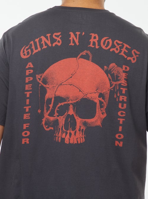 T-shirt imprimé 'Guns N'Roses' à manches courtes - Kiabi