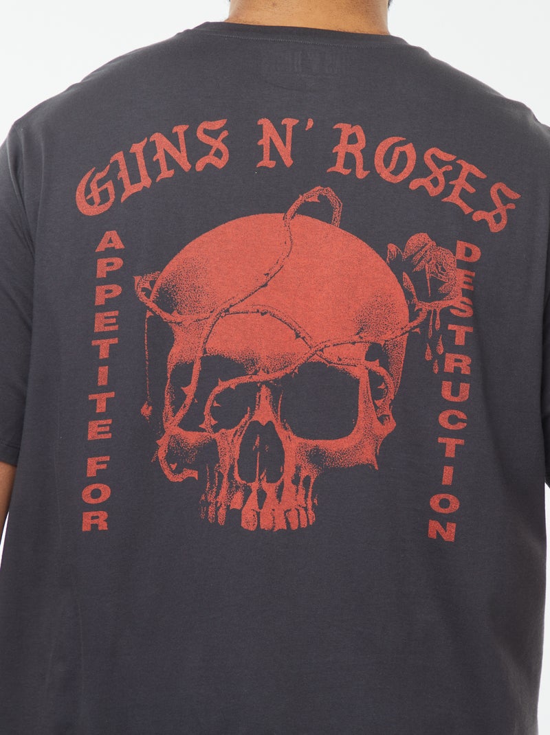 T-shirt imprimé 'Guns N'Roses' à manches courtes Noir - Kiabi