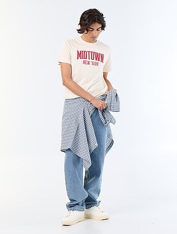 T-shirt en coton à col rond homme avec imprimé
