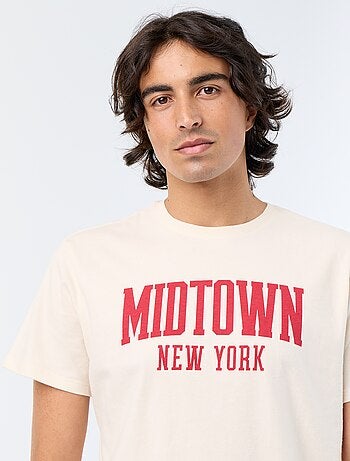 T-shirt en coton à col rond homme avec imprimé