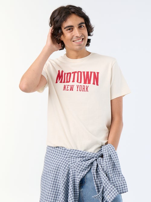 T-shirt imprimé homme en coton à col rond - Kiabi T-shirt imprimé homme en coton à col rond - Kiabi