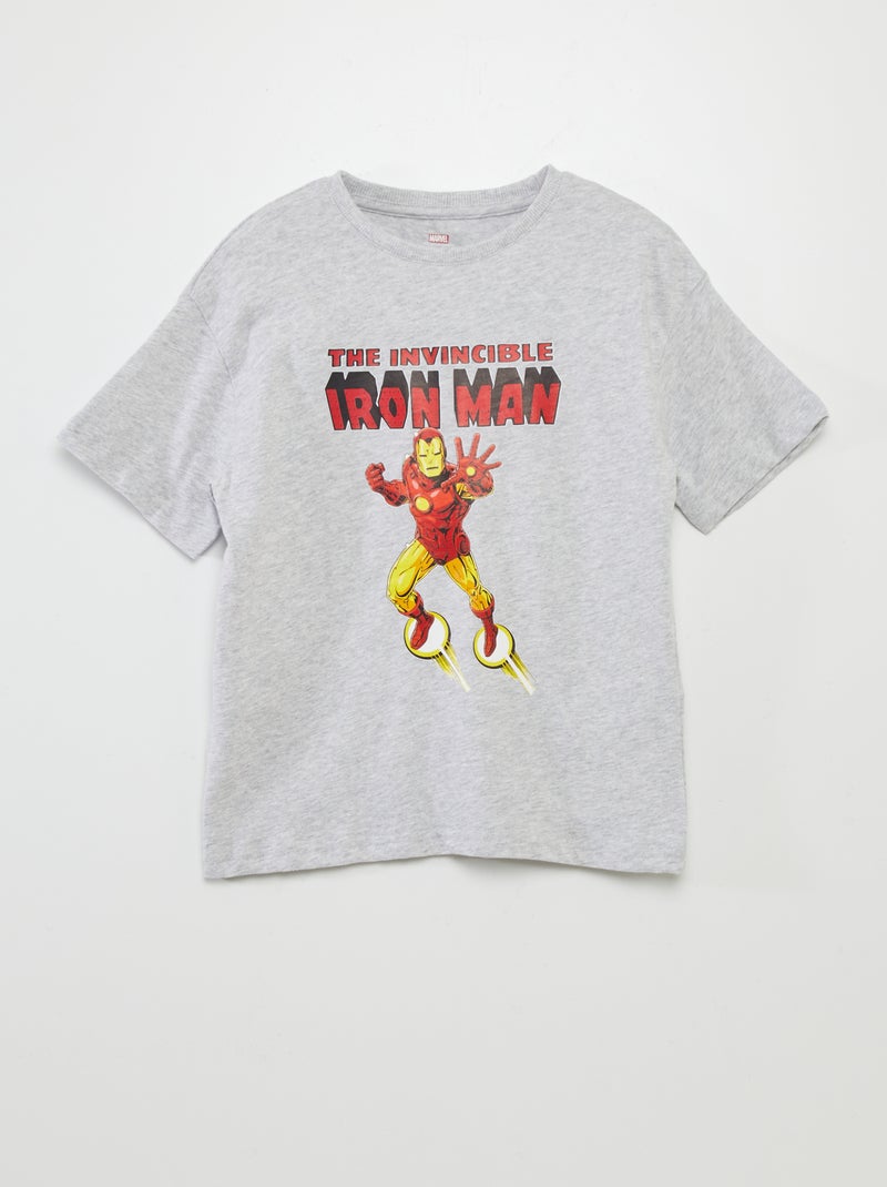 T-shirt imprimé 'Iron man' Gris - Kiabi