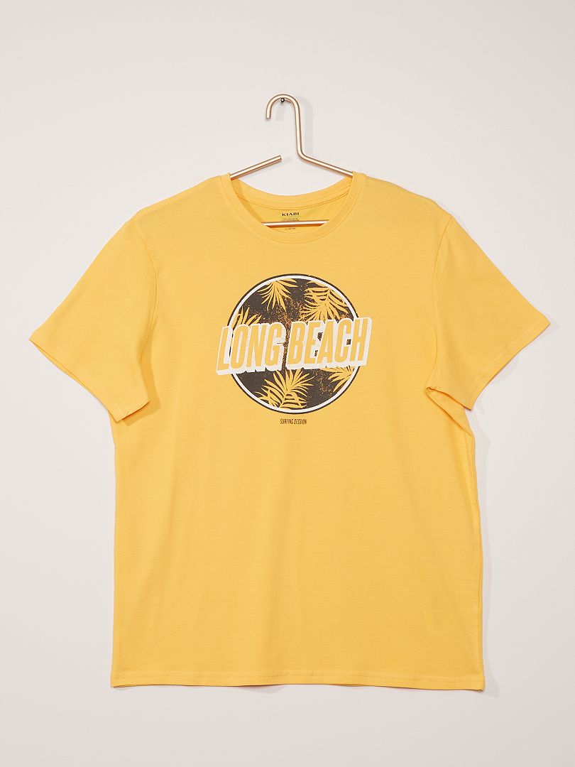 T-shirt imprimé jaune - Kiabi