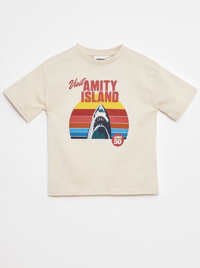 T-shirt imprimé 'Jaws' BEIGE - Kiabi