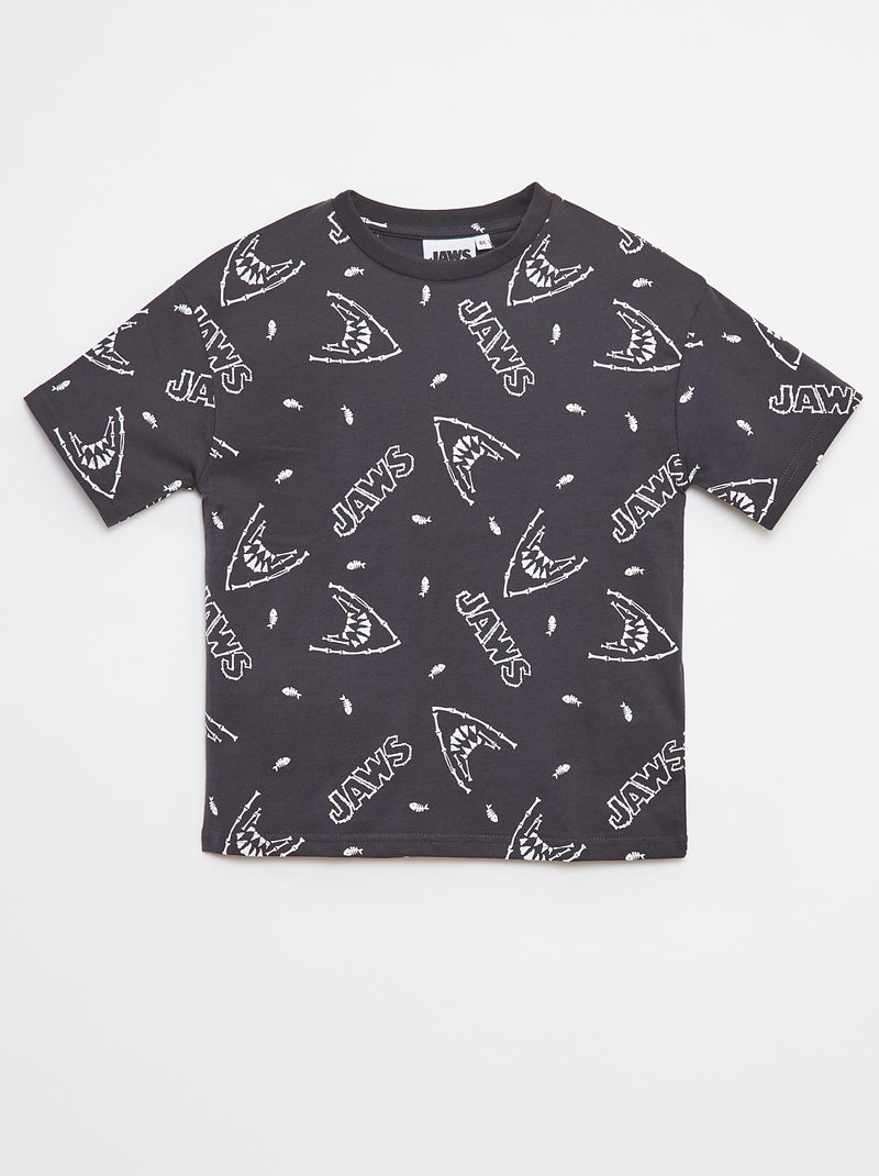 T-shirt imprimé 'Jaws' NOIR - Kiabi