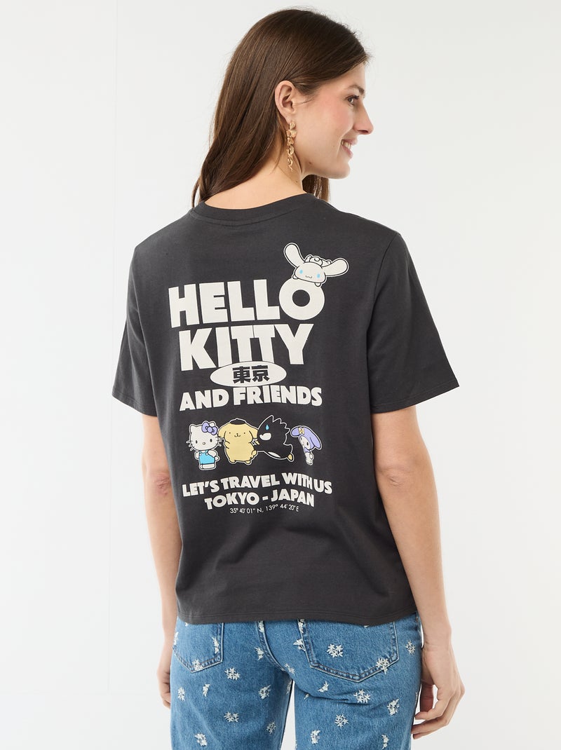 T-shirt imprimé 'Kuromi' à manches courtes Noir - Kiabi
