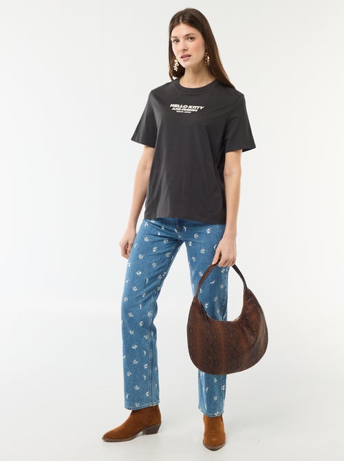 T-shirt imprimé 'Kuromi' à manches courtes - Kiabi