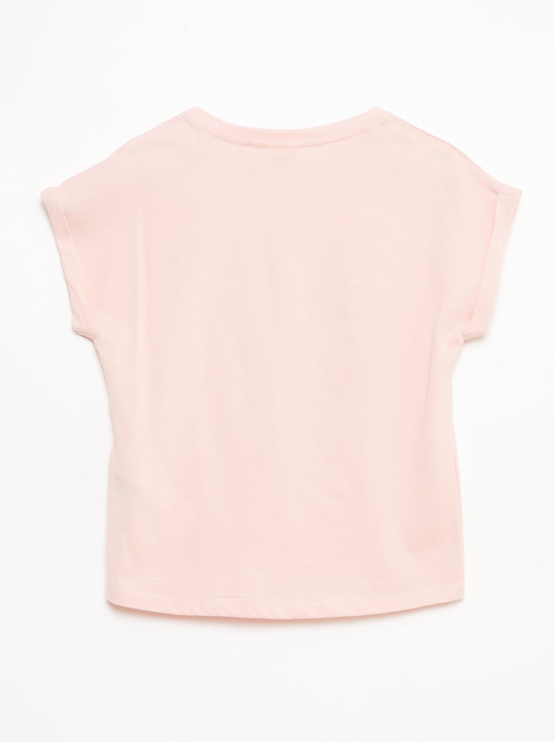T-shirt imprimé 'Kuromi' uni en coton Rose - Kiabi