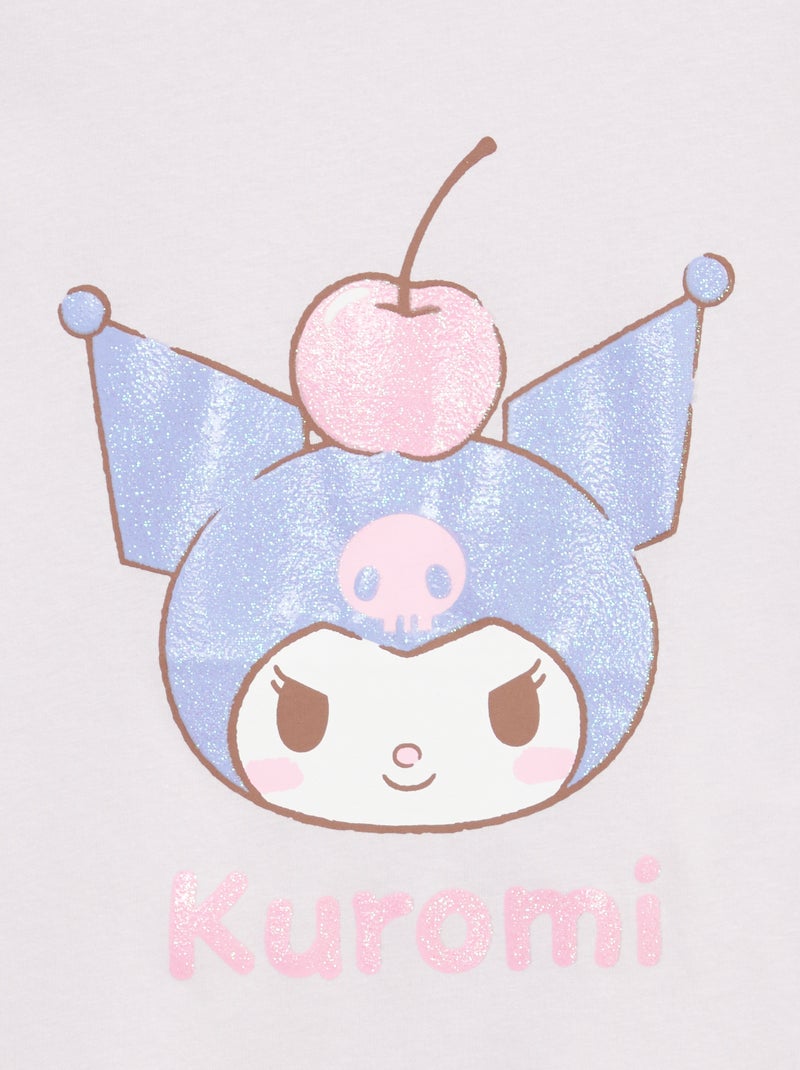 T-shirt imprimé 'Kuromi' uni en coton Violet - Kiabi